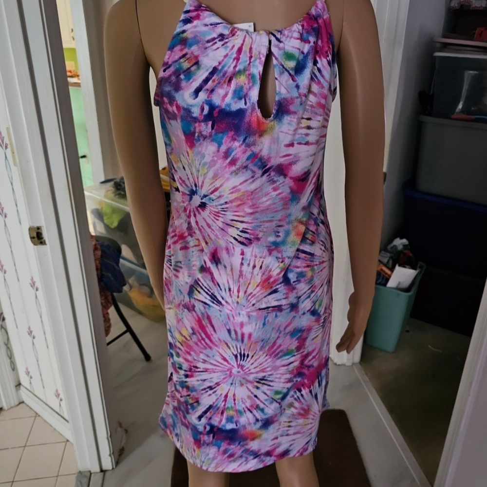 Tie-Dye Halter Neck Sundress - Multi Pink